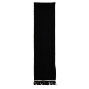 Echarpe de lana negro borde blanco