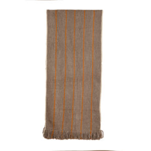Alfombra telar XL café con naranjo