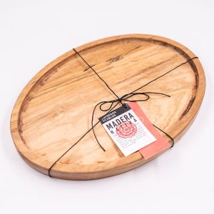 Plato madera ovalado