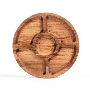 Plato madera de cocktail redondo