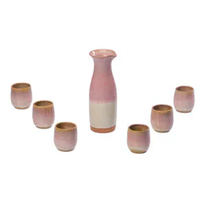 jarra sin asa 6 vasos rosada y blanco (2)