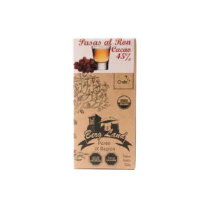 Barra chocolate orgánico pasas al ron