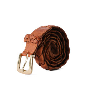 Cinturón de cuero trenzado