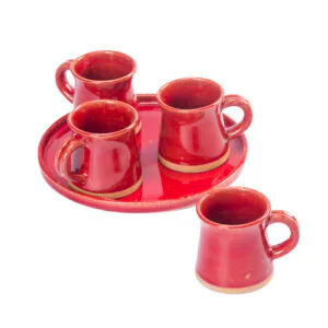 set plato y 4 tazas