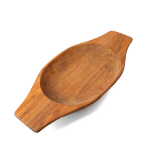 Fuente madera con asas