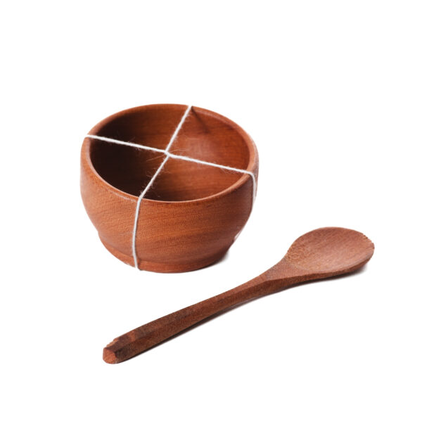 pocillo y cuchara madera