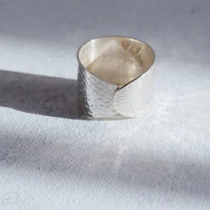 Anillo plata textura madera_1