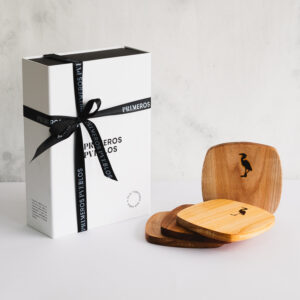 Pack 4 platos de madera pequeños