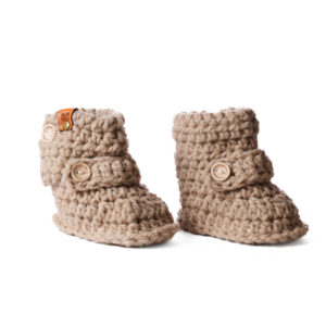 Zapato lana cascara de nuez 0 a 4 meses