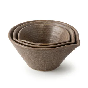 Set 3 bowls cerámica gres