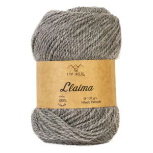 Ovillo de lana Llaima color gris