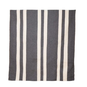 Alfombra telar gris con blanco 220 x 188 cm.