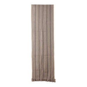 Alfombra pasillera telar XL beige con gris 313 x 74 cm.