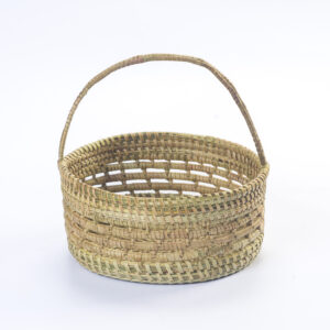 Canasto calado redondo con asa entera