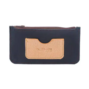 bandolera azul cuero