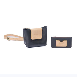 Bandolera de cuero negra