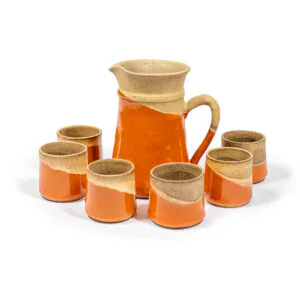 Jarro ceramica con 6 vasos CRDE000005 (2)
