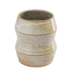 Florero de cerámica gres blanco envejecido