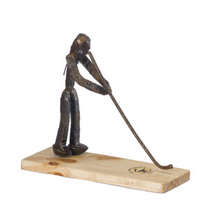 Escultura figura mapuche