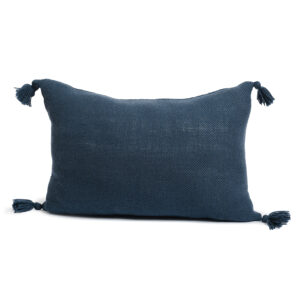 Cojin telar azul 60 x 40 cm.
