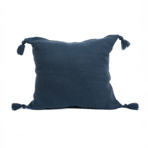Cojín telar azul 50 x 50 cm.