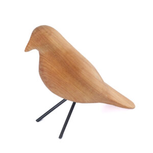 Escultura madera pájaro Chongo grande