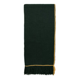 Piecera telar negro y mostaza 188 x 95 cm.