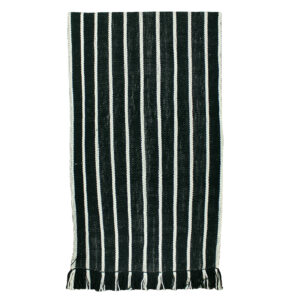 Alfombra pasillera XL negro y blanco 311 x 75 cm.