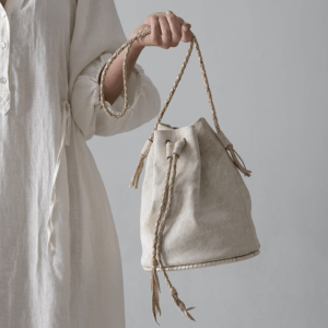 Cartera bolso cuero y ñocha