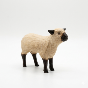 Escultura madera cordero chico