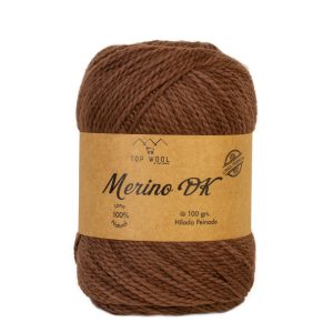 Ovillo lana Merino DK color café
