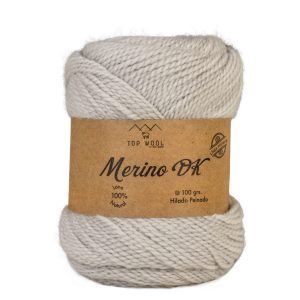 Ovillo lana Merino DK color gris