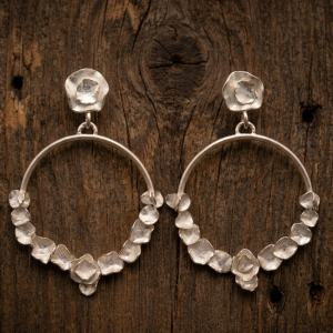 Aros de plata Angkor chicos