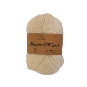 Ovillo lana Merino DK color blanco crudo